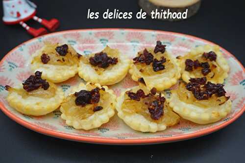 Mini-tartelettes échalotes et cranberries