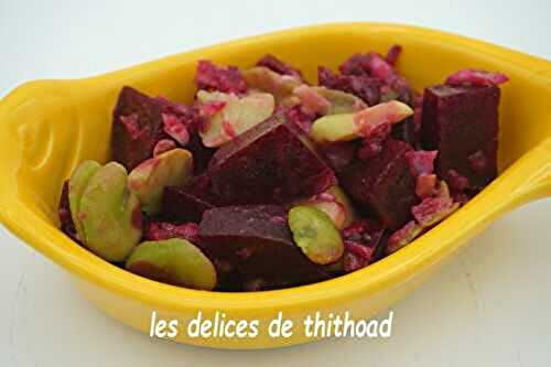 Salade de betteraves rouges et fèves