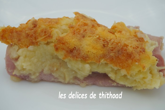 Gratin de poireaux et panais au jambon