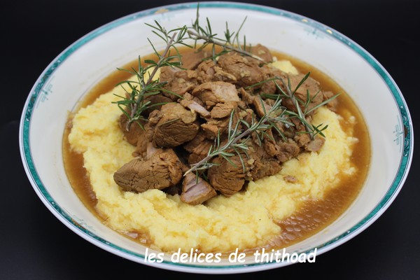 Polenta au cochon mijoté