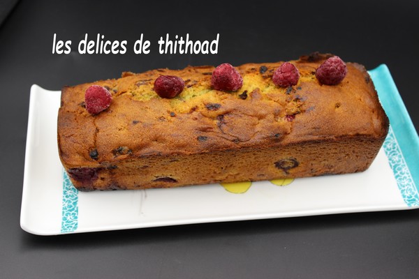 Cake aux framboises