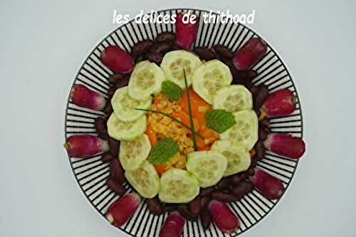 Salade de lentilles corail, concombre , carottes (CMUM)