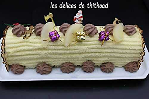 Bûche express poires et chocolat