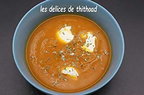 Velouté de carottes et patates douces à la vanille