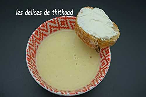 Potage poireaux, pomme de terre et St Môret (CMUM)