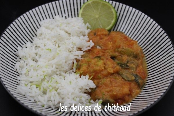 Curry de courgettes au lait de coco