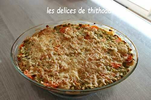 Gratin de légumes aux pois cassés