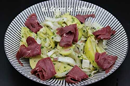 Salade d’endive, pomme et magret fumé