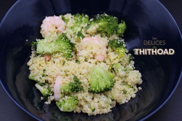 Taboulé vert aux crevettes
