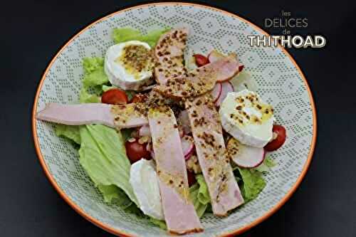 Salade chèvre, lentilles et rôti