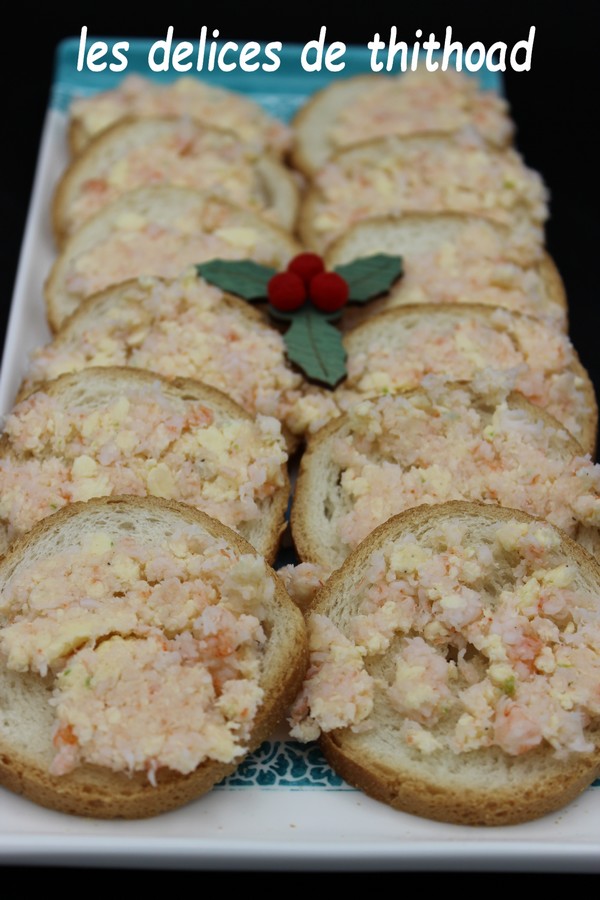 Toasts au beurre de crevettes