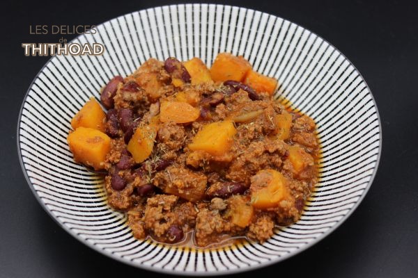 Chili de potiron et boeuf à la cannelle (cookéo)