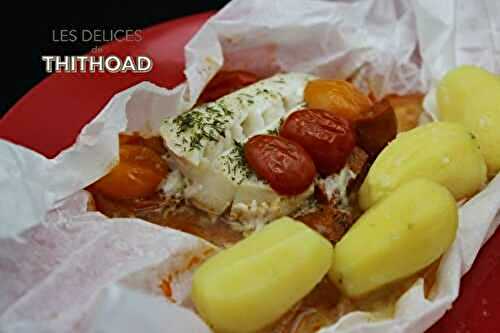 Papillotes de cabillaud au chorizo (cookéo)