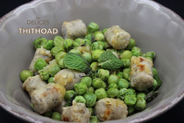 Petits pois aux chipos