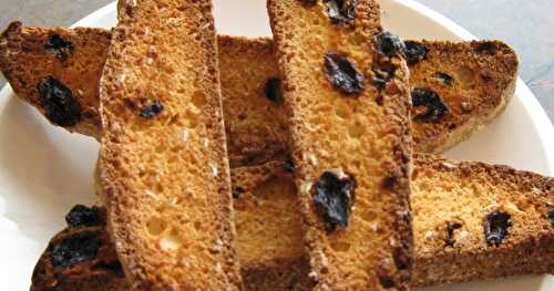 BISCOTTIS AU GRUAU ET RAISINS SECS