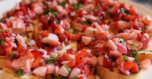 BRUSCHETTA GOBERGE ET FRAISES