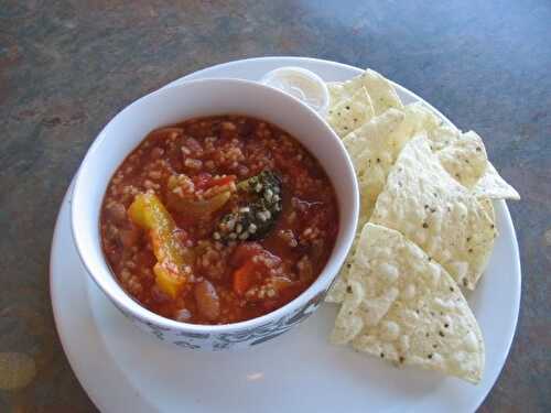 CHILI VÉGÉTARIEN AU BULGURE