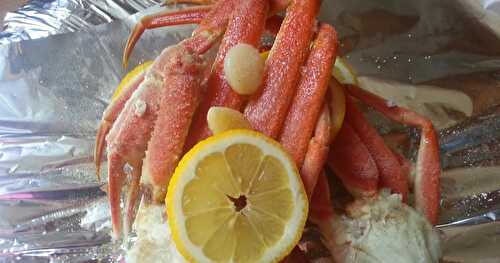 CUISSON PATTES DE CRABE SUR BBQ