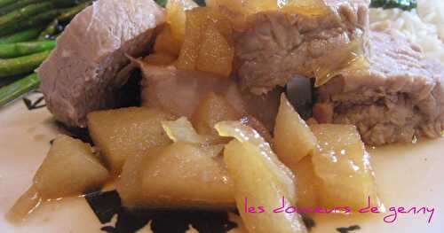 FILET DE PORC CARAMEL ET POIRE