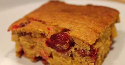 GÂTEAU À LA CITROUILLE ET CANNEBERGES