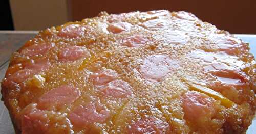 GÂTEAU RENVERSÉ AUX PÊCHES ET LITCHIS (Express)