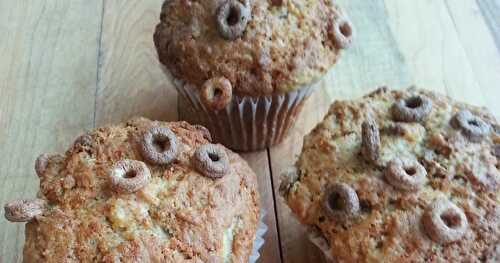 MUFFINS AUX CHEERIOS CACAO ET BANANES