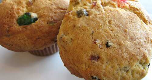 MUFFINS FRUITS CONFITS ET LAIT DE POULE