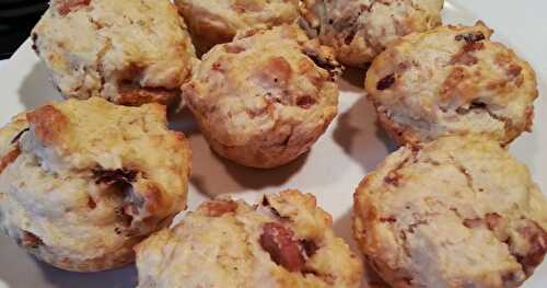 MUFFINS SALÉS AU JAMBON OU SAUCISSE