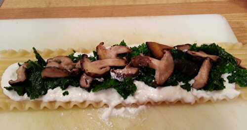 ROULEAUX DE LASAGNE KALE ET CHAMPIGNONS