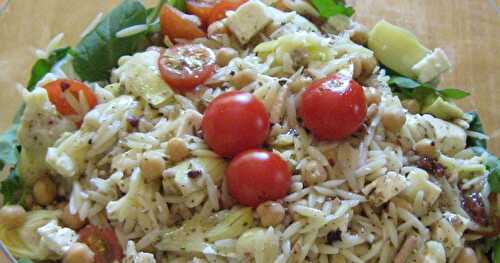 SALADE D'ORZO AUX POIS CHICHES ET COEUR D'ARTICHAUT