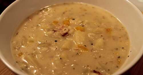 SOUPE CRÉMEUSE ORGE ET POMME DE TERRE