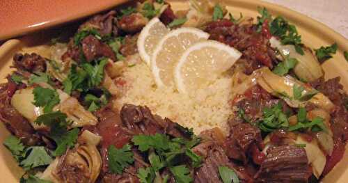 TAJINE DE BOEUF, ARTICHAUTS ET CITRON