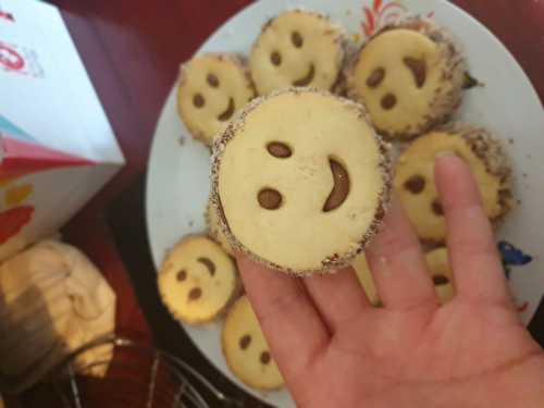 Biscuits sablés tête de BN  pâte à tartiner chocolat et noisettes