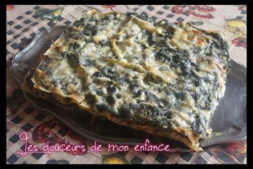 Lasagne au saumon et aux épinards