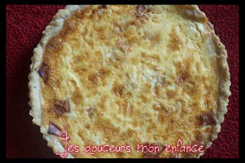 Quiche lorraine avec pâte faite maison à l'Origan