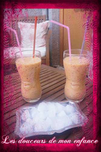 Smoothies pêche glace de citron