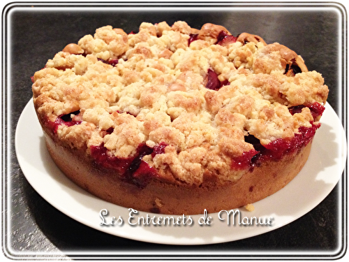 Gâteau streusel aux prunes