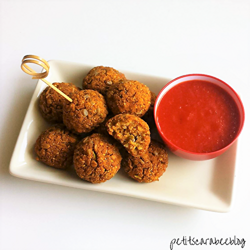 Boulettes de tofu {courgette, olives & épices baharat}