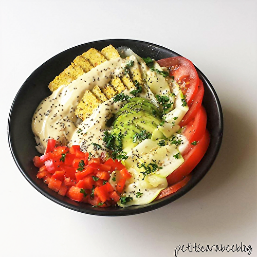 Buddha bowl {avec du tofu curry/mango que j’aime d’amour}