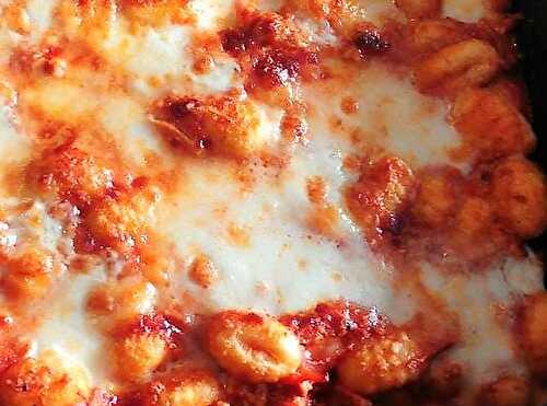 Gratin de gnocchi – tomates*olives