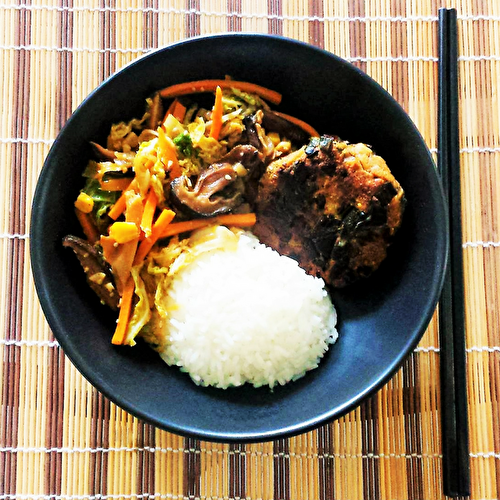 Poêlée de légumes {chou frisé, shiitakés & co}