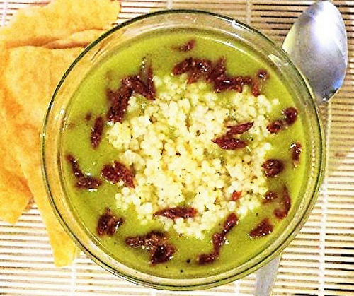 Soupe de petits pois & co