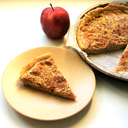 Tarte aux pommes {à l’alsacienne  végétalienne}