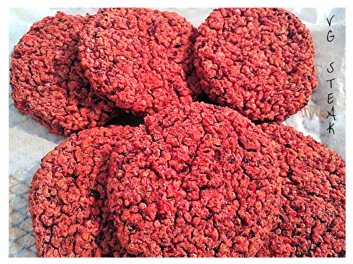 Veggiesteak (haricot rouge – quinoa)