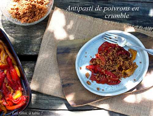 Antipasti de poivrons en crumble