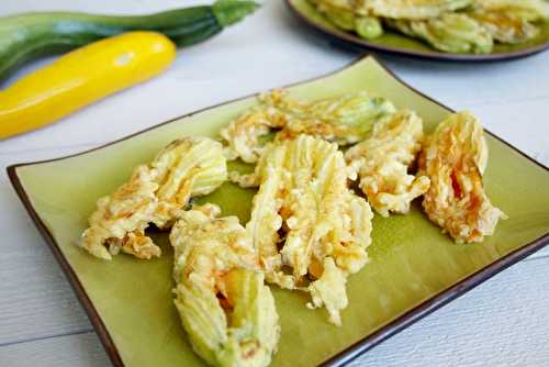 Beignets de fleurs de courgettes en tempura