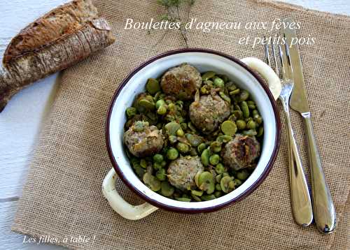 Boulettes d’agneau aux fèves et petits pois