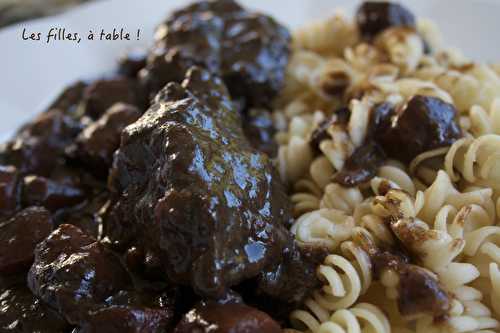 Bourguignon de joue de boeuf au chocolat