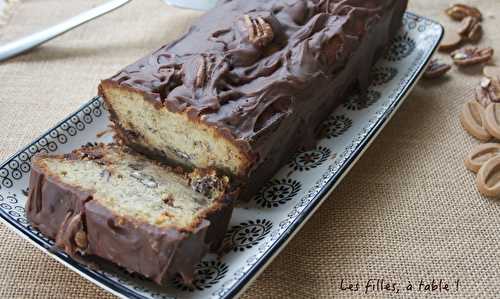 Cake banane, chocolat et noix de pécan