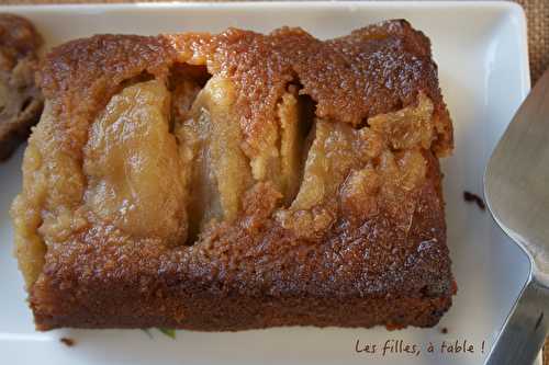 Cake tatin aux pommes, sirop au calvados